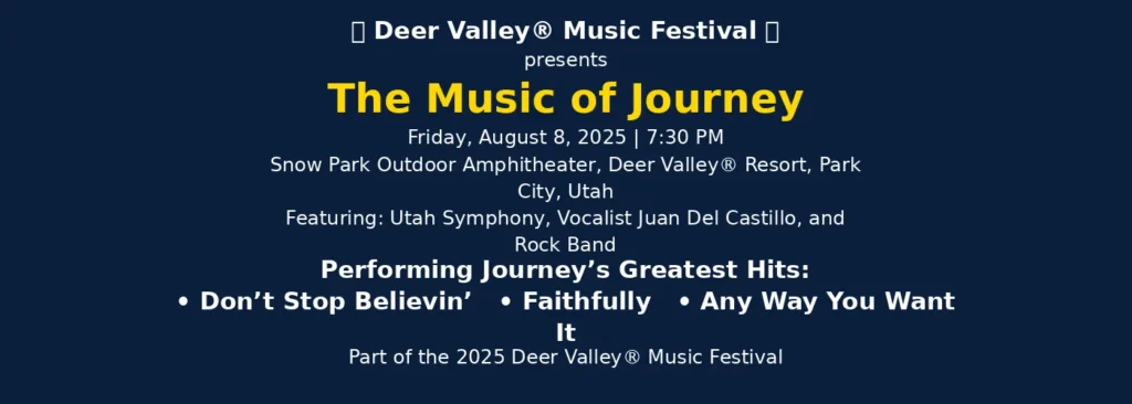 Deer Valley Music Festival at Snow Park Outdoor Amphitheater